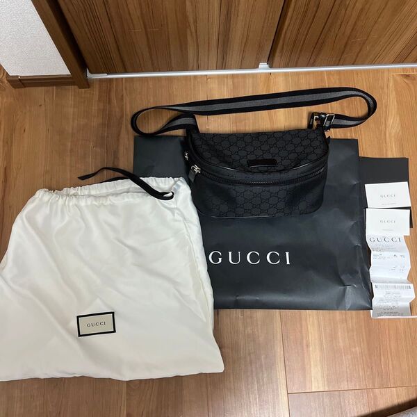【極美品】 GUCCI グッチ ショルダーバッグ 保存袋付き ボディバッグ