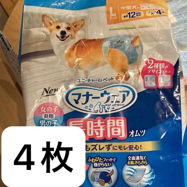 マナーウェア 長時間オムツ 男女 L 4枚 お試し