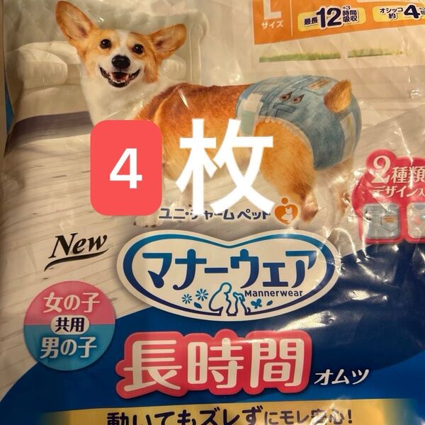 マナーウェア 長時間オムツ 男女 L 4枚 お試し 頼まれ物