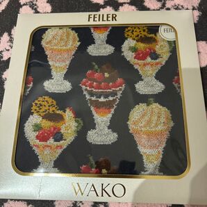 「新品未使用品」フェイラー ハンカチ 和光 パフェ ネイビー 完売商品 FEILER お値下げ不可