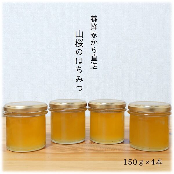 山桜のはちみつ【150g】×4本 2025/4採蜜 国産 蜂蜜 新蜜