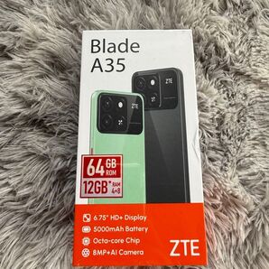 ZTE ZTE スマートフォン Blade A35 ファントムブラック SIMフリー Android 14 !