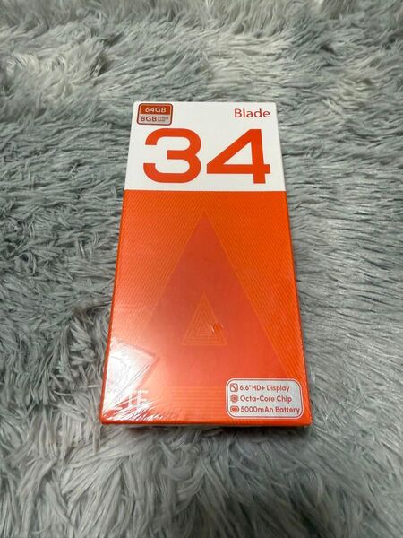 ZTE ZTE、スマートフォン、Blade A34 Rock Grey、アンロック、Android 13、