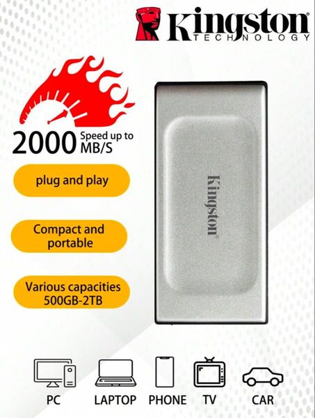 KINGSTON Kingston Xs2000 高性能ポータブルssd Sxs2000/1tb!