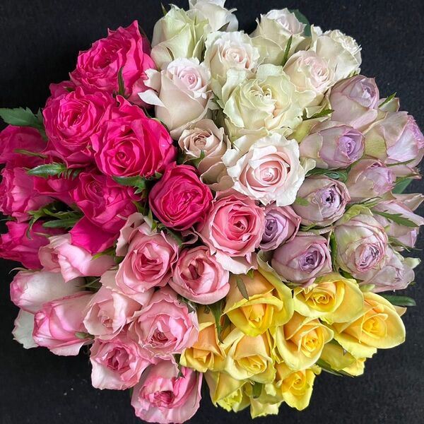 産地直送!鮮度抜群!《切り花 ・生花 》おまかせミックス 30㎝SMサイズ 50本 薔薇 花束