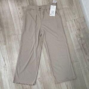 シーズン リーズン リブワイドパンツ(ベージュ系)