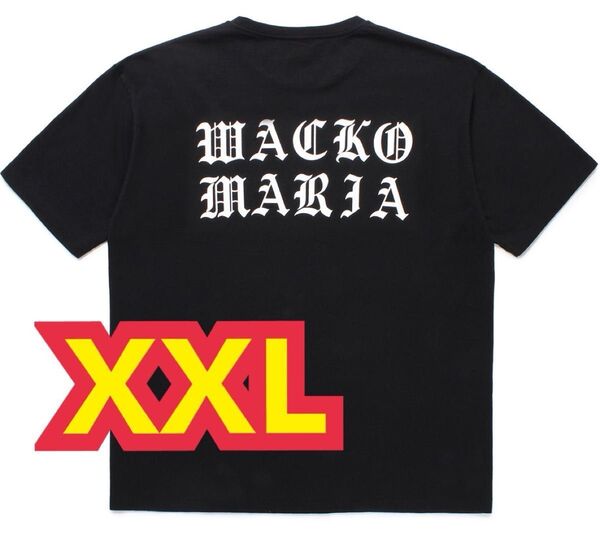 【希少サイズ】ワコマリア wacko maria 25ss 新作ロゴTシャツ XXL 半袖 ブラック 黒 Black Tee