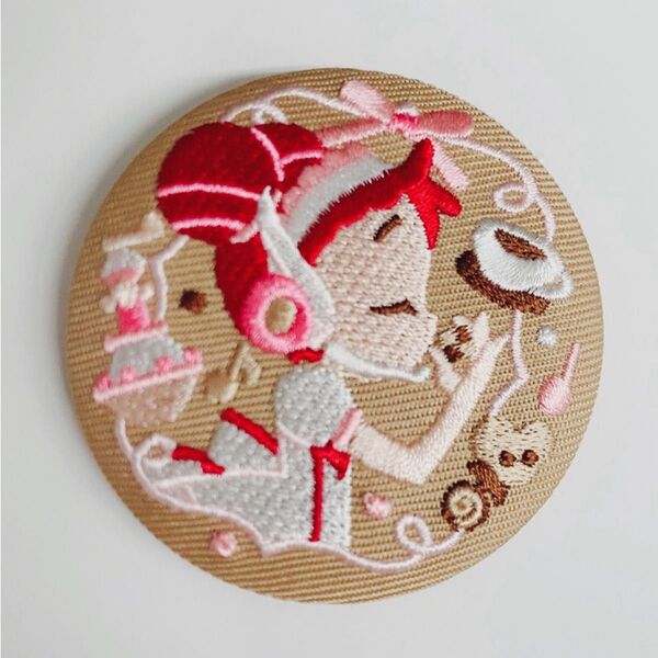 おジャ魔女どれみ 刺繍缶バッジ 春風どれみ