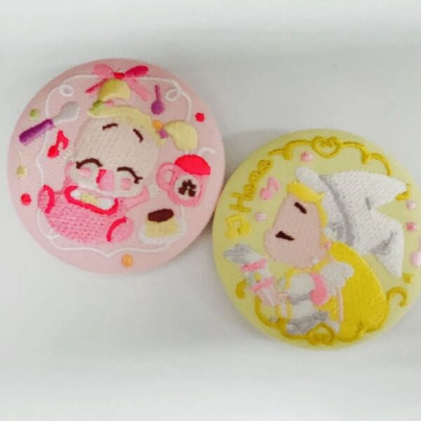 おジャ魔女どれみ 刺繍缶バッジ 2個セット