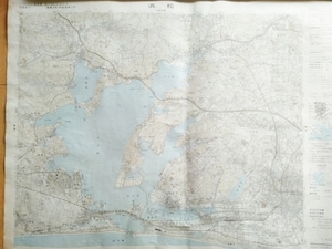  old map valuable materials hard-to-find Showa era 53 year country plot of land ..1/50000 map N1-53-2-8*3-5 Hamamatsu Hamana BP. construction middle inscription National Railways two . line 