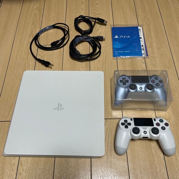 PS4本体 コントローラー2機 他 CUH-2100A 箱無し ホワイト