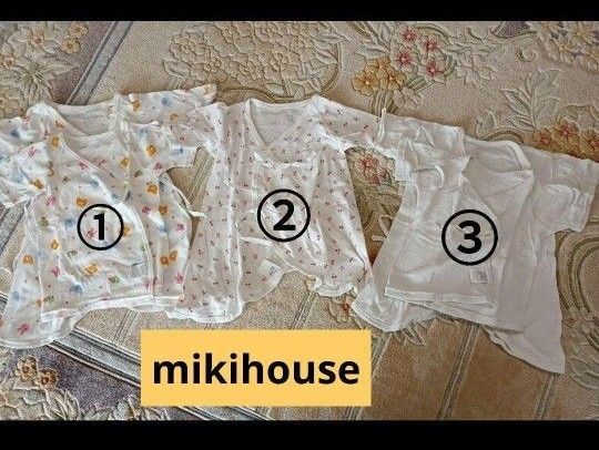 ベビー肌着 mikihouse ミキハウス ホットビスケッツ 短肌着・コンビ肌着 3点セット