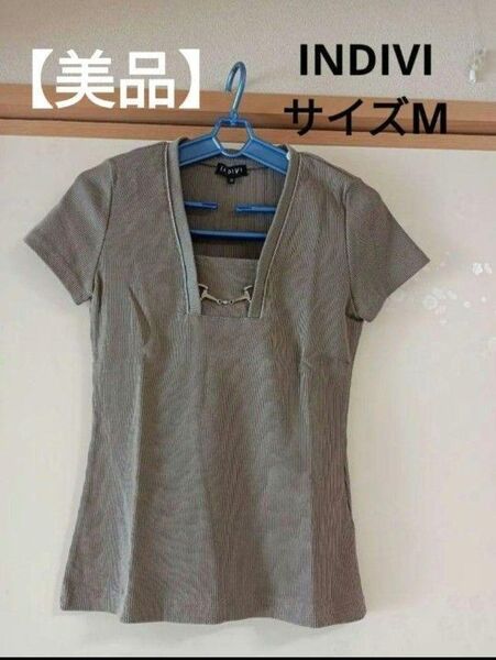 【美品】INDIVI レディース 半袖 トップス Tシャツ Mサイズ