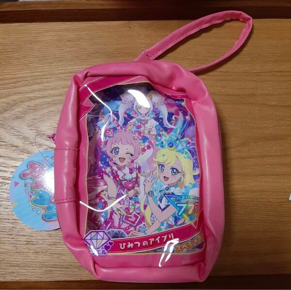 即日発送 ひみつのアイプリ アイプリカード風ポーチ ピンク 新品タグ付き A