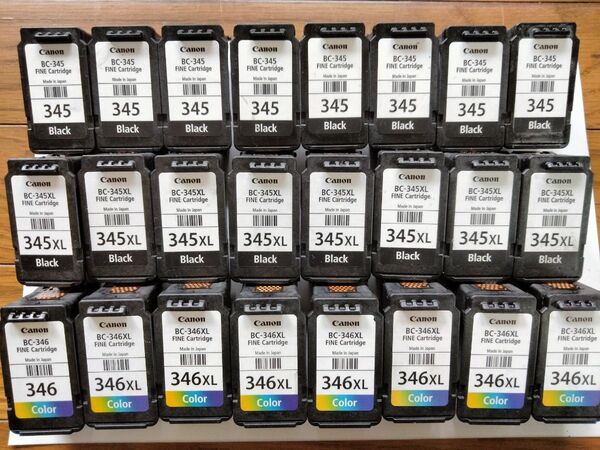 24個セット キャノン純正 Canon 345XL 346XL 使用済み 空インク インクカートリッジ
