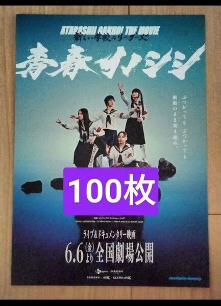100枚 新しい学校のリーダーズ 青春イノシシ 映画 フライヤー チラシ ライブ&ドキュメンタリー2025年6月6日公開