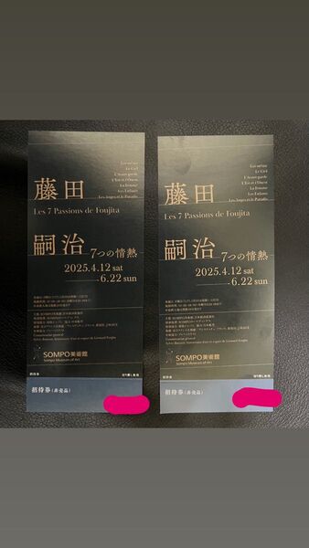 SOMPO美術館 藤田嗣治 7つの情熱 招待券2枚