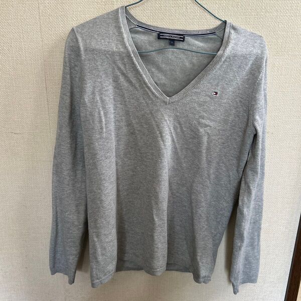 Tommy Hilfiger Vネックニット グレー Lサイズ