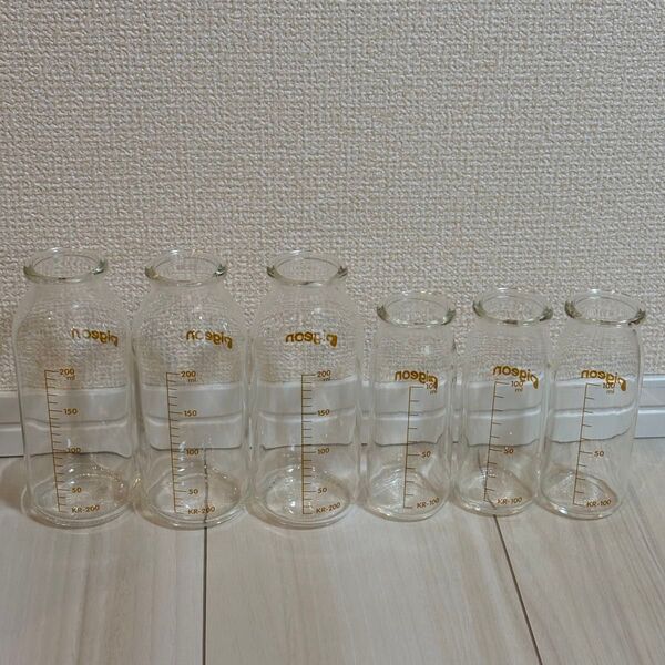 Pigeon 母乳実感直付け 産院用哺乳瓶 200ml 3本 100ml3本 まとめ売り 新品