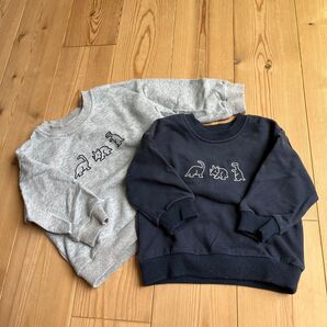 恐竜 刺繍 トレーナー YICYIM