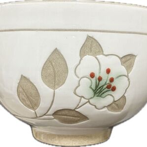茶碗 和食器 花柄 陶器 白 韓国茶器