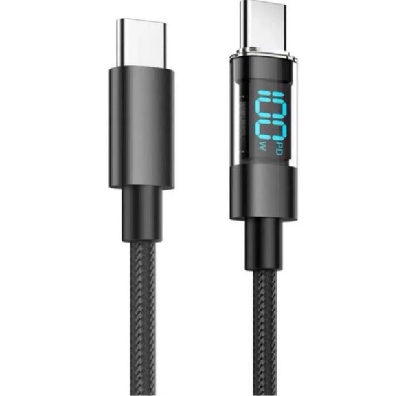 【商用仕様】急速充電ケーブル1m 出力スクリーン表示 PD対応 TypeC-C