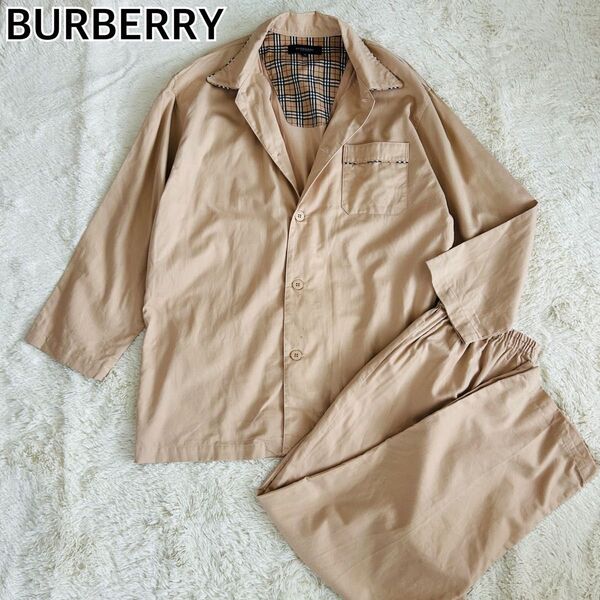 BURBERRY バーバリー ×西川産業 パジャマ ルームウェア ノバチェック 上下セット ベージュ Mサイズ