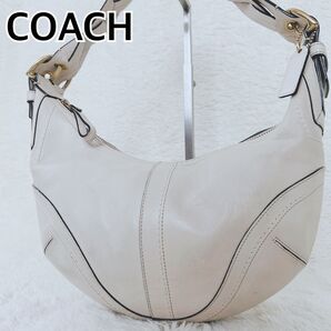COACH コーチ ワンショルダーバッグ バック 肩掛け ハーフムーン アイボリー 10043