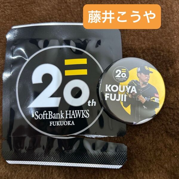 福岡ソフトバンクホークス藤井皓哉缶バッチ2個セット