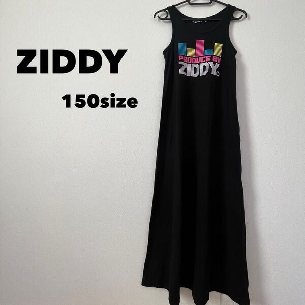 ZIDDY ノースリーブワンピース 150 ブラック マキシワンピ ロング丈