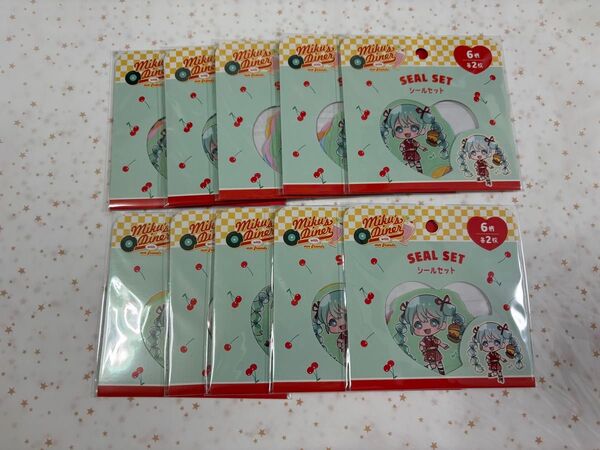 【最終値下げ】新品 初音ミク シールセット 6柄各2枚 12枚 ダイナー柄 10セット