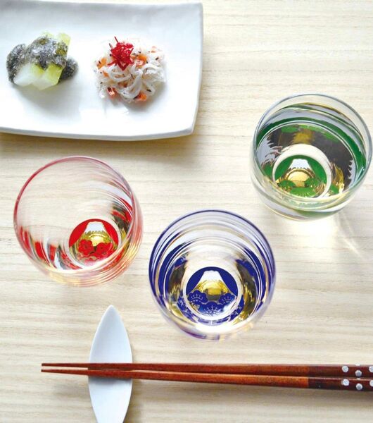 東洋佐々木ガラス 冷酒グラス セット 招福杯 富士見松竹梅 杯3種揃え