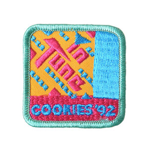 【90'sヴィンテージ/デッドストック/即決】cookies '92 ワッペン/ガールスカウト/ボーイスカウト/激レア/1992年製(ym-027)