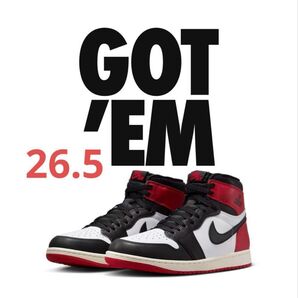 Nike Air Jordan1 OG Black Toe Reimagined 26.5cm