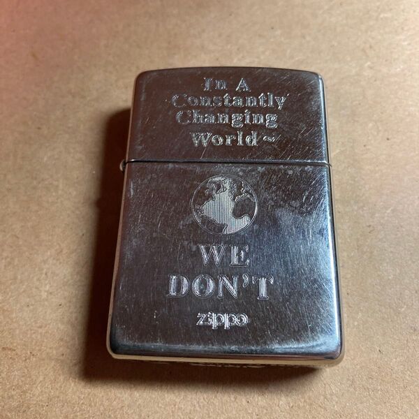 ジッポー ZIPPO シルバープレート 銀 リューター 地球 メッセージ Message ポリッシュ 1995年