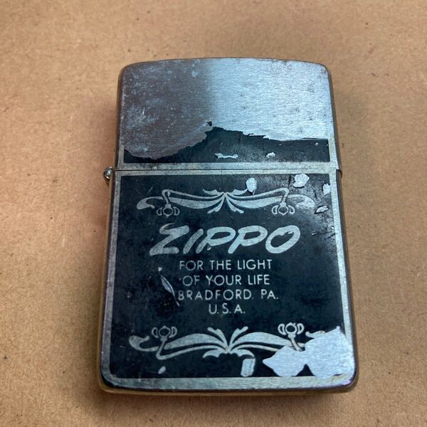 ZIPPO ジッポー イタリック デカスラ 筆記体 斜線 ロゴ LOGO 1986年