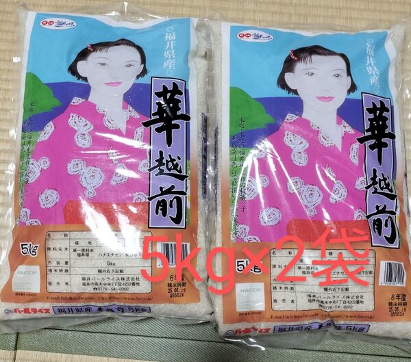 華越前 福井県産 5kg×2袋 令和6年産 精米時期_2025年5月上旬