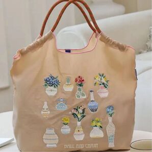 エコバッグ トートバッグ ボールアンドチェーン 花柄 Mサイズ