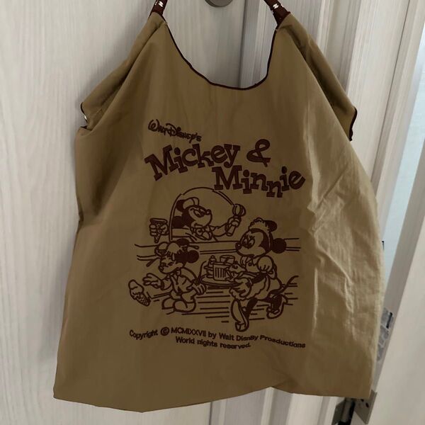 ミッキーマウス 刺繍トート エコバッグ ポールアンドチェーン Mサイズ