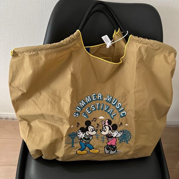 刺繍トートバッグ エコバッグディズニーサマーミュージックフェスティバル Lサイズ 大容量 ナイロン
