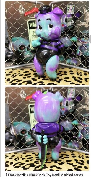 【当選品】Frank Kozik フランクコジック BlackBookToy ブラックブックトイ Piggums マーブル成型