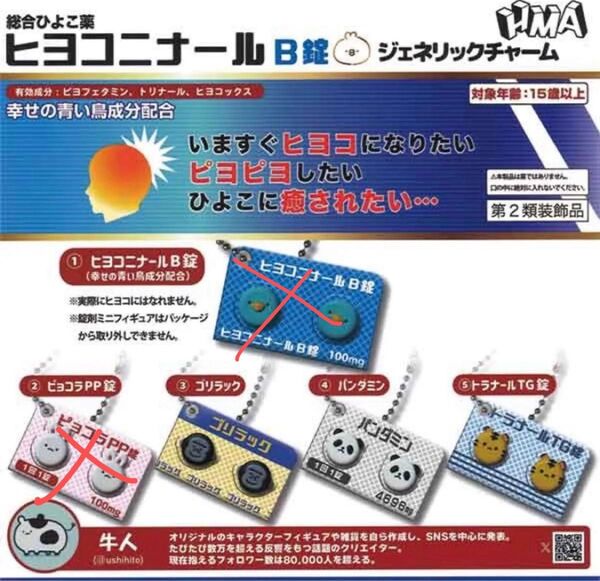 ヒヨコニナールB錠ジェネリックチャーム 3種