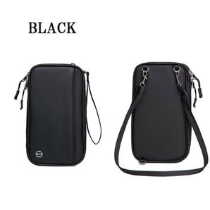 新品未使用 トラベル パスポートカバー RFID スキミング防止 防水 貴重品 斜め掛け 航空券入れ