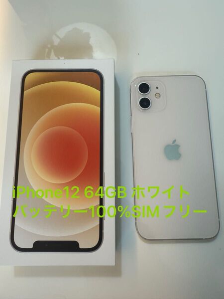Apple iPhone12 64GB バッテリー100% SIMフリー