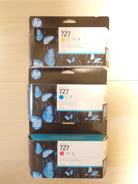 新品未使用 純正HP DesignJet 727 シアン・マゼンタ・イエロー(3点セット)