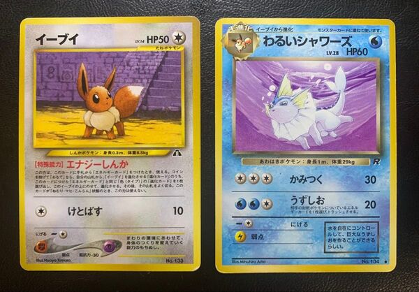 プレミアムファイル2のイーブイ&わるいシャワーズ /ブイズセット ポケカ旧裏