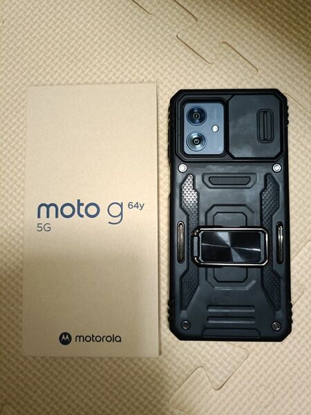 【美品】motorola g64y 5G SIMフリー スペースブラック スマホケース付