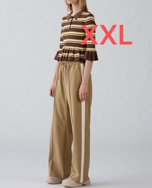 【新品】rokh GU トラックパンツ ロク ジーユー ベージュ XXL