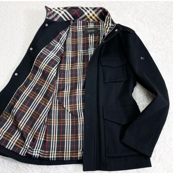 BURBERRY BLACK LABEL バーバリーブラックレーベル ジャケット ブルゾン サイズL ノバチェック ブラック 黒
