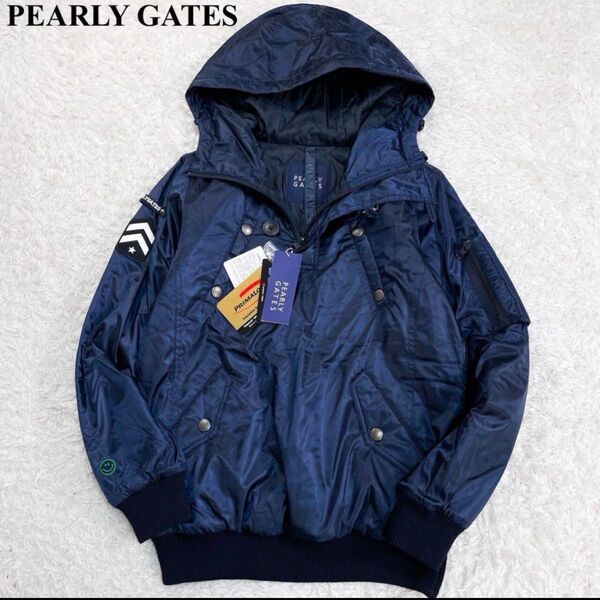 PEARLY GATESパーリーゲイツブルゾン ジャケット ゴルフウェア ネイビー 0(S相当)タグ付き ロゴゴルフ